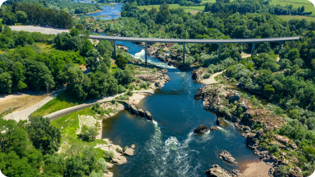 Vista aérea Rio Minho